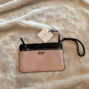 Kate Spade Pink and Black Wristlet